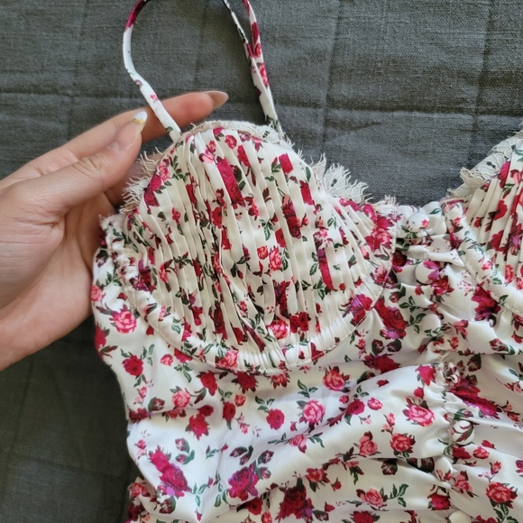 💕 NWOT For Love And Lemons bustier corset tie tank s - Picture 2 of 8